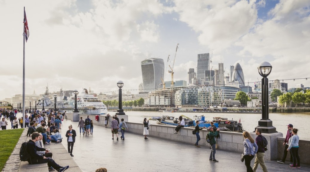 Picture of London with the financial district in the background, where UK employers are trying to hire workers with some of the most sought-after languages